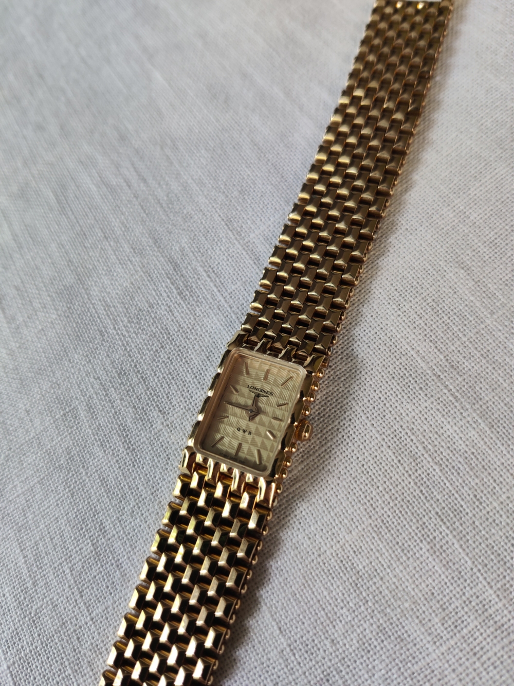 Longines Ladies Tank With Integrated Bracelet